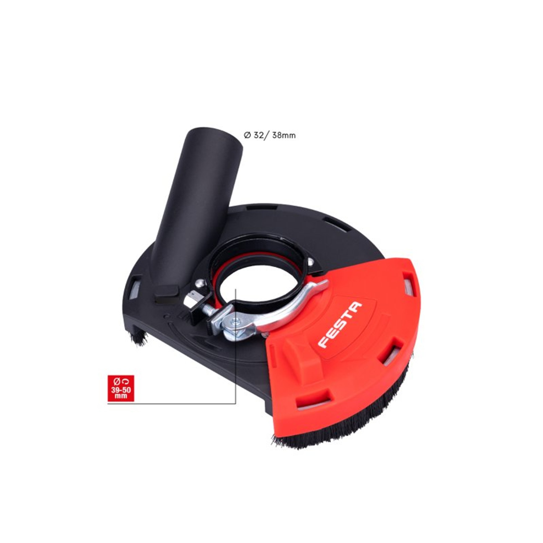 Capac de aspirare pentru șlefuire, polizor unghiular 125 mm - imagine 6